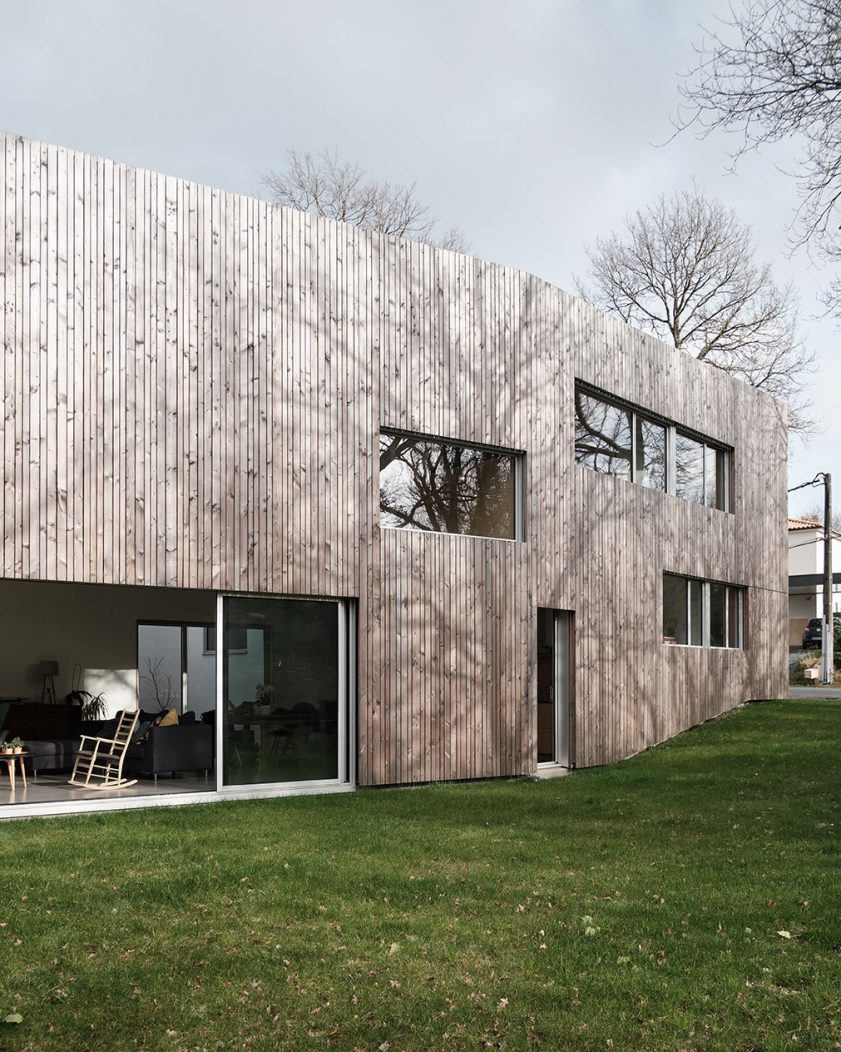 Maison ossature bois bardage douglas menuiseries aluminium