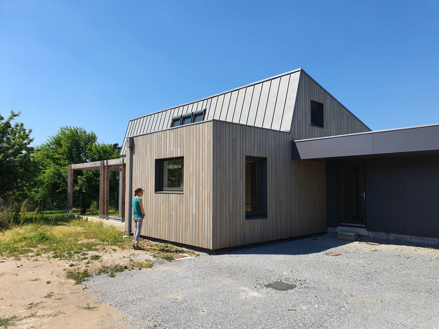 Maison passive avec bardage en chataignier