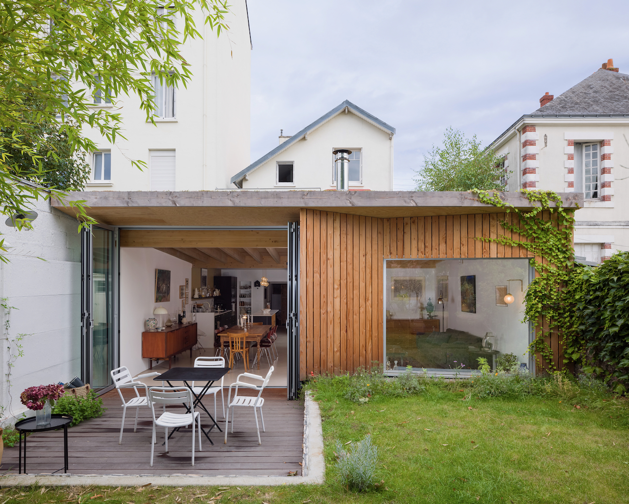 Extension bois Nantes - Baie accordéon