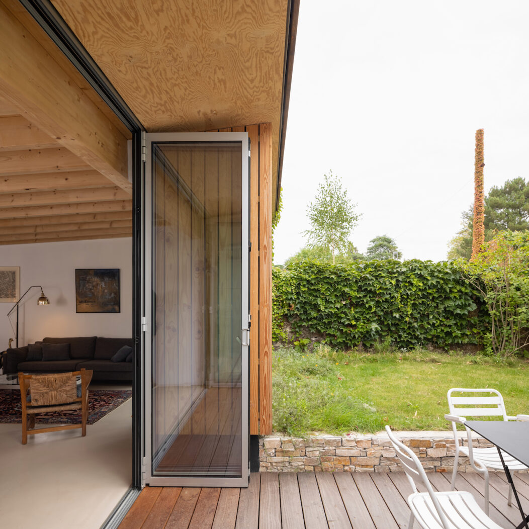 Extension bois Nantes - Baie accordéon